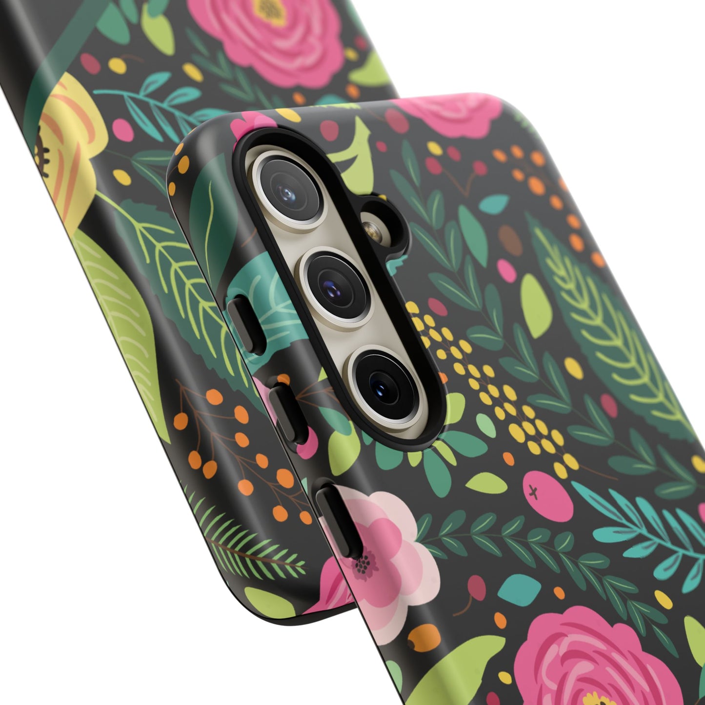 Personalized Floral Fantasy Samsung and Google Pixal Phone Case – Personalized Tough Cases with Colorful Garden Design