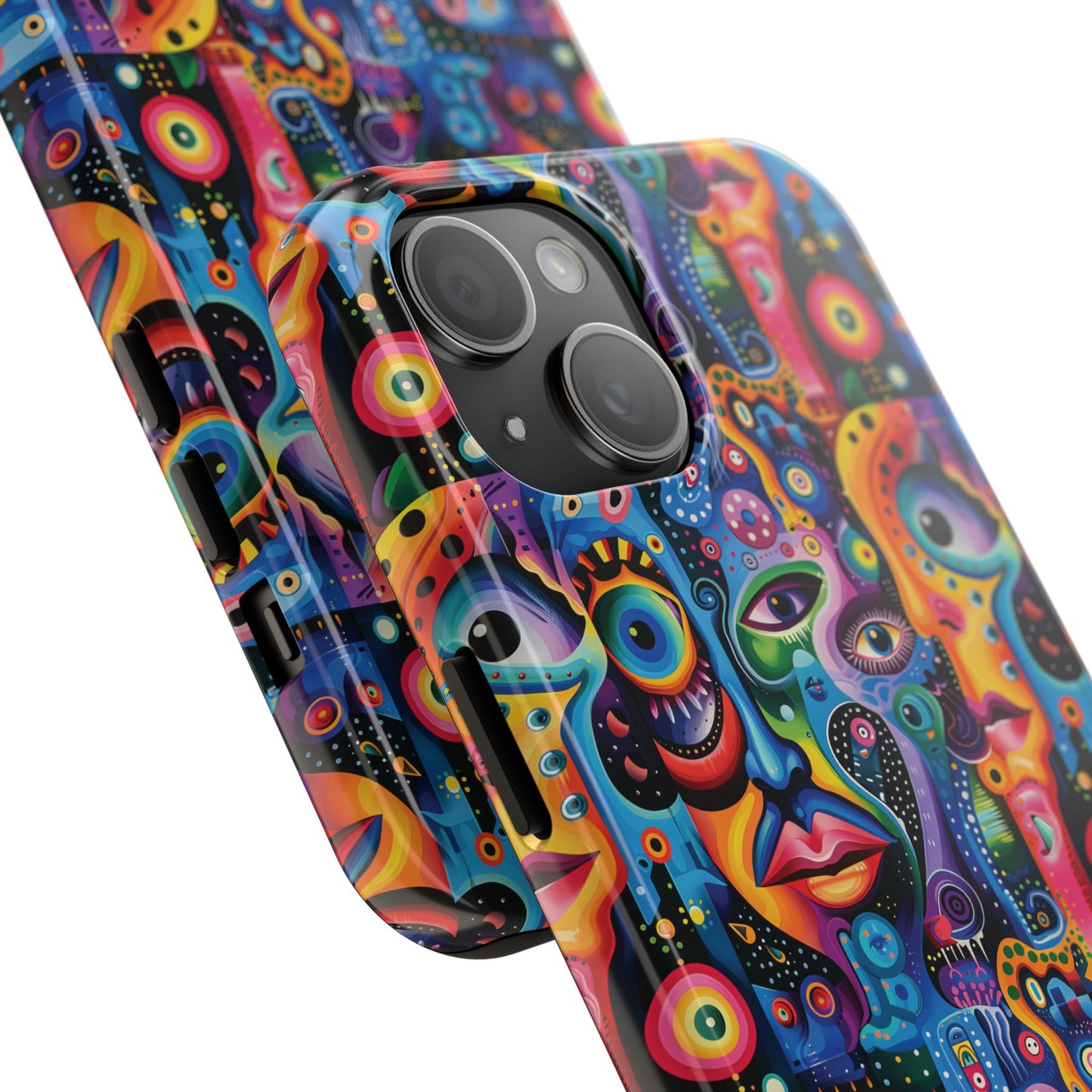 Psychedelic Visions Vibrant Art iPhone and Samsung Phone Case - Stylish Tough Case for Artists & Creatives.