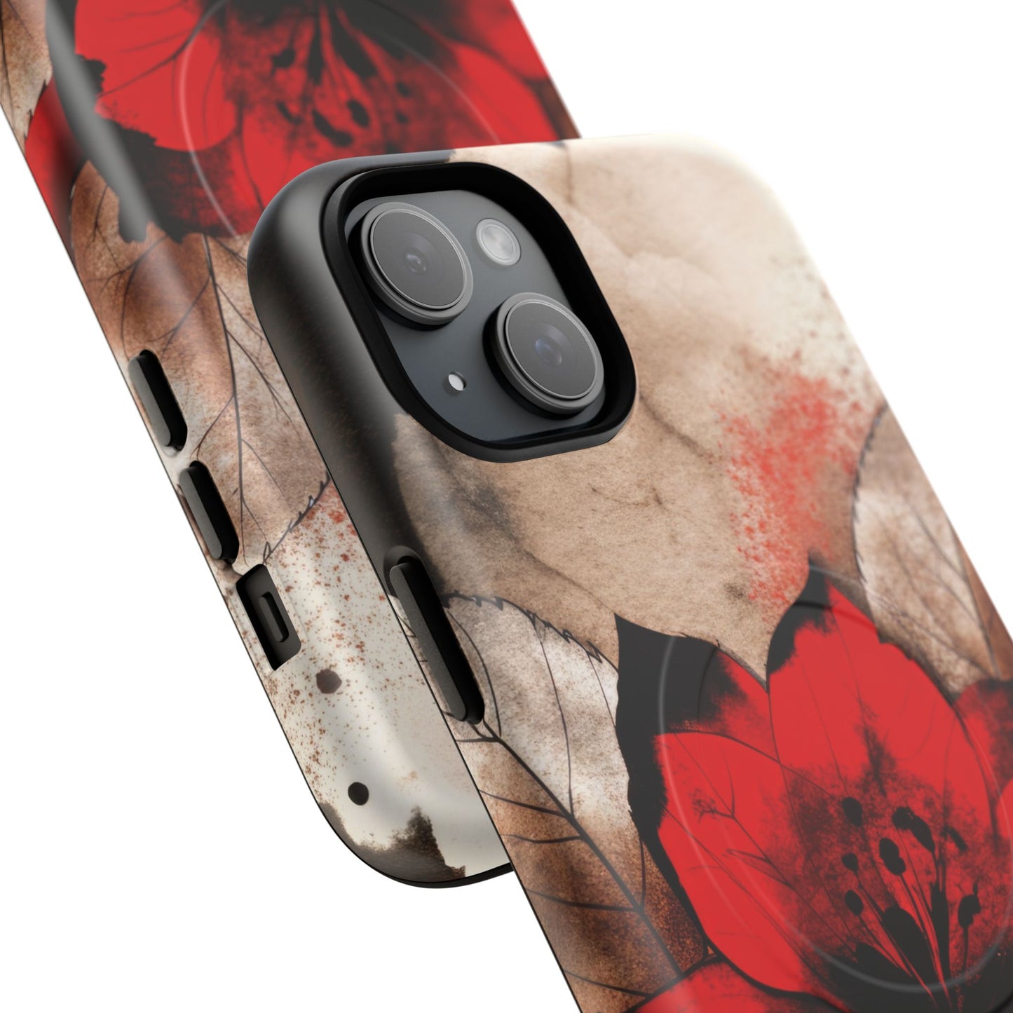Velvet Petal Storm Tough iPhone Magnetic Cases - Stylish Protection for Your Device, Gift for Nature Lovers, Ideal for Birthdays, Holidays