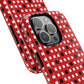 Crimson Gridlock Tough iPhone Magnetic Cases, Durable iPhone Accessories, Gift for Tech Lovers, Modern Design