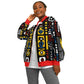 Geometric Harmony Baseball Jacket - AOP