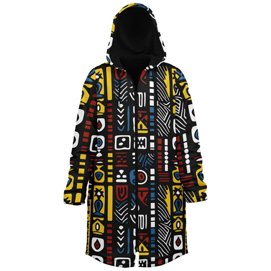 Geometric Harmony Unisex Zipper Cloak - AOP