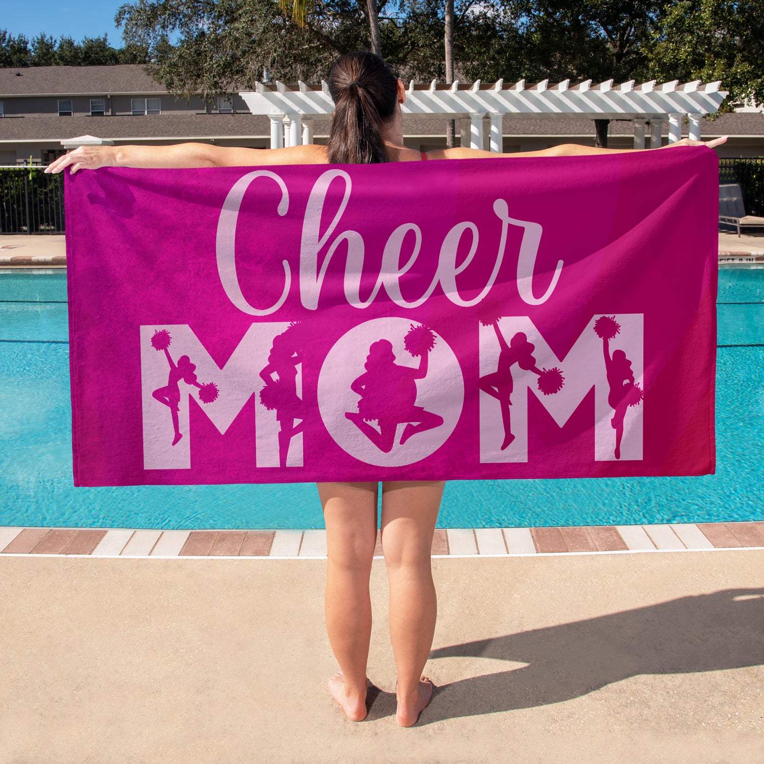 Poolside Praise: The Cheer Mom Beach Towel