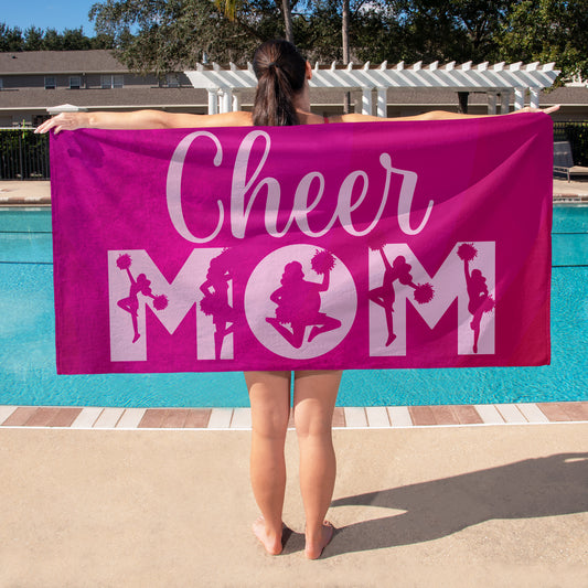 Poolside Praise: The Cheer Mom Beach Towel