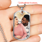 Personalized To My Husband Buyer Upload Dog Tag Necklace- a Gift for Soulmate/Fathers.