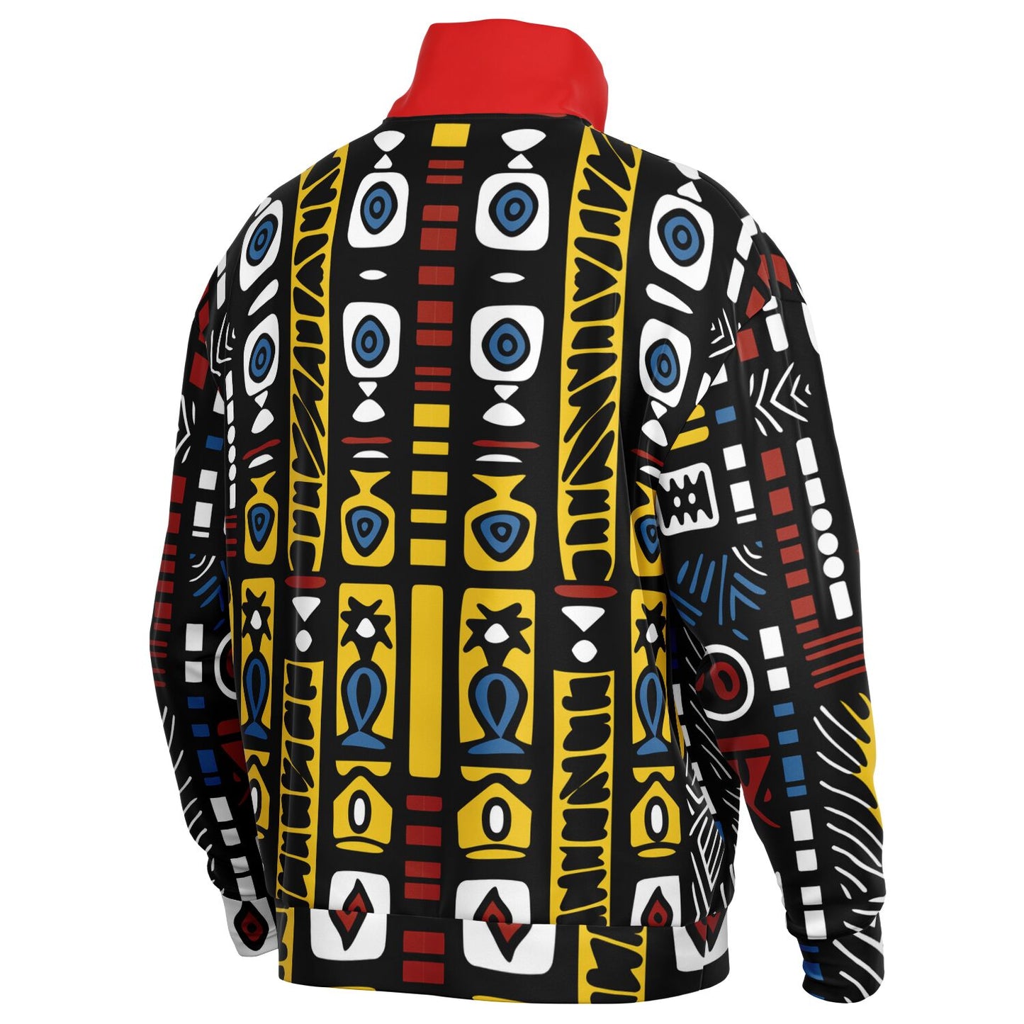 Geometric Harmony Heavyweight Oversized Quarter Zip Sweatshirt - AOP