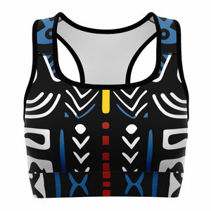 Geometric Harmony Sports Bra - AOP