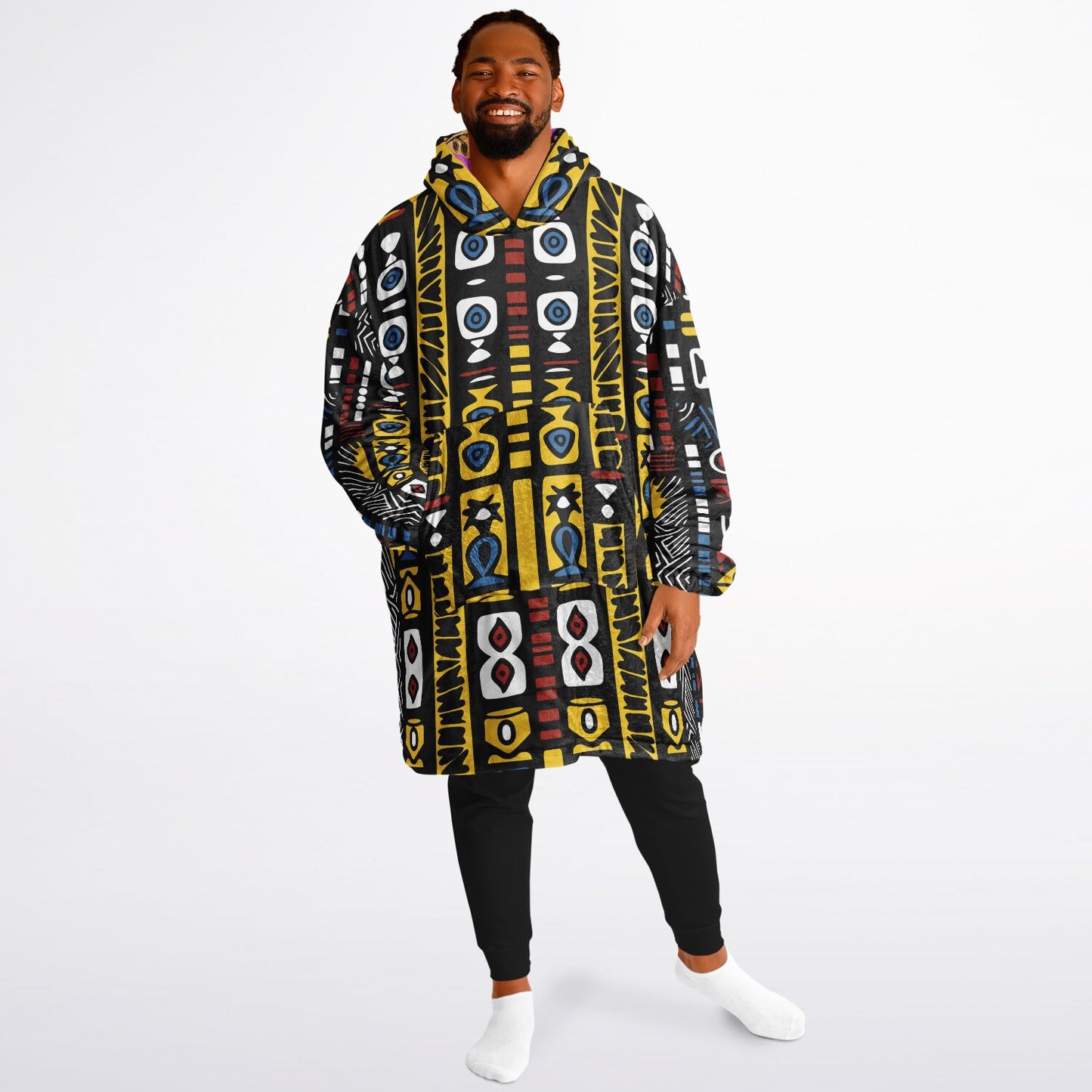 Geometric Harmony Reversible Snug Hoodie - AOP