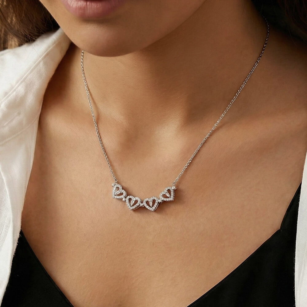 Magnetic Hearts Necklace a Gift for Mothers/Sisters/Grandmothers/Daughters.