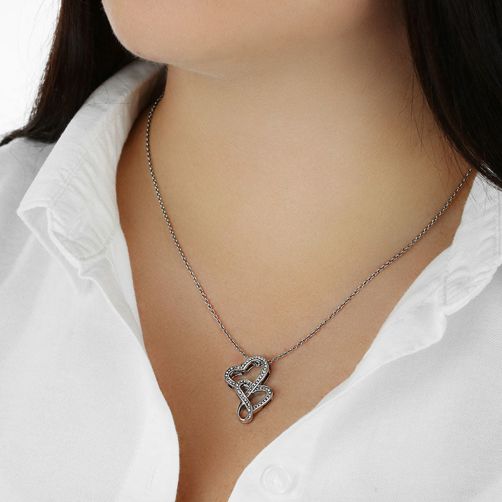 Heart to Heart Pendant Necklace- a Happy Valentine's Day- a Gift for your Soulmate/Wife.