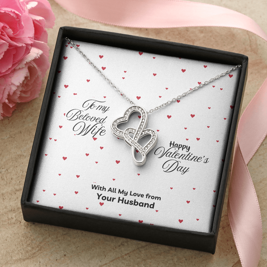 Heart to Heart Pendant Necklace- a Happy Valentine's Day- a Gift for your Soulmate/Wife.