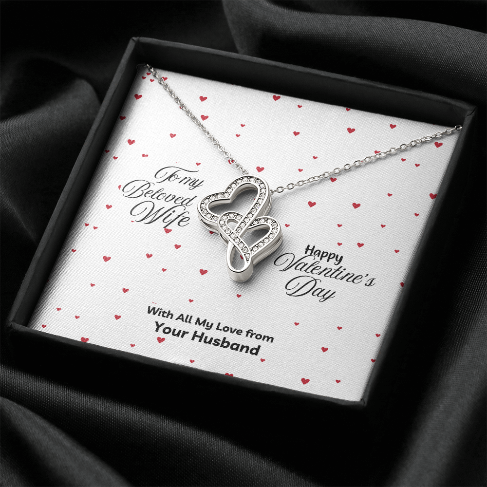 Heart to Heart Pendant Necklace- a Happy Valentine's Day- a Gift for your Soulmate/Wife.