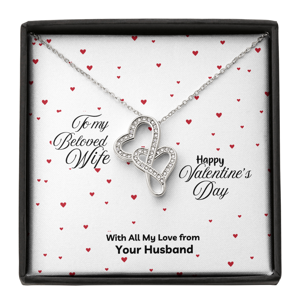 Heart to Heart Pendant Necklace- a Happy Valentine's Day- a Gift for your Soulmate/Wife.