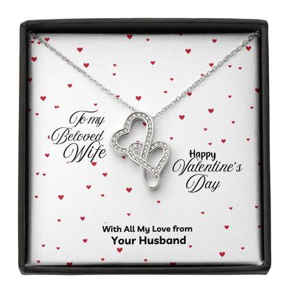 Heart to Heart Pendant Necklace- a Happy Valentine's Day- a Gift for your Soulmate/Wife.