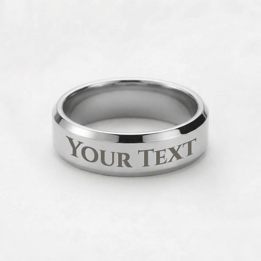 Custom Engraved Men's Ring- a Gift for Fathers/Brothers/Sons.