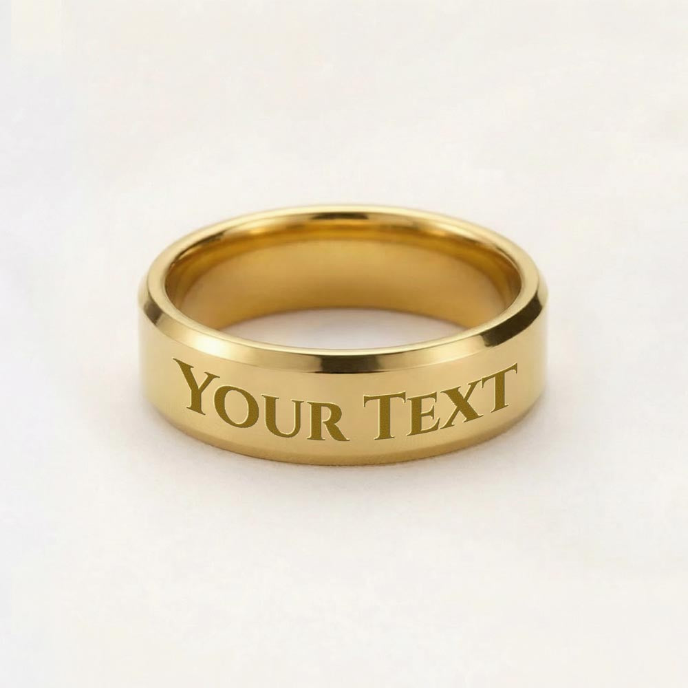 Custom Engraved Men's Ring- a Gift for Fathers/Brothers/Sons.