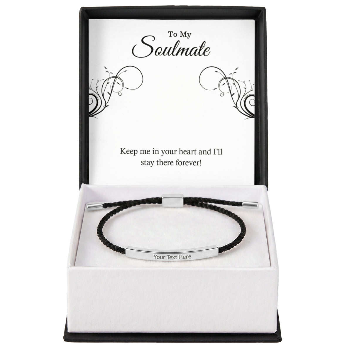 Custom Engraved Bar Bracelet- a Gift for a Soulmate/Wife/Husband.