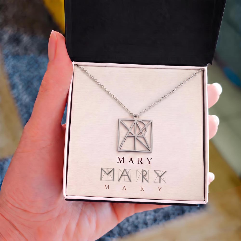 Custom Monogram Necklace- a Gift for Mothers/Fathers/Sisters.