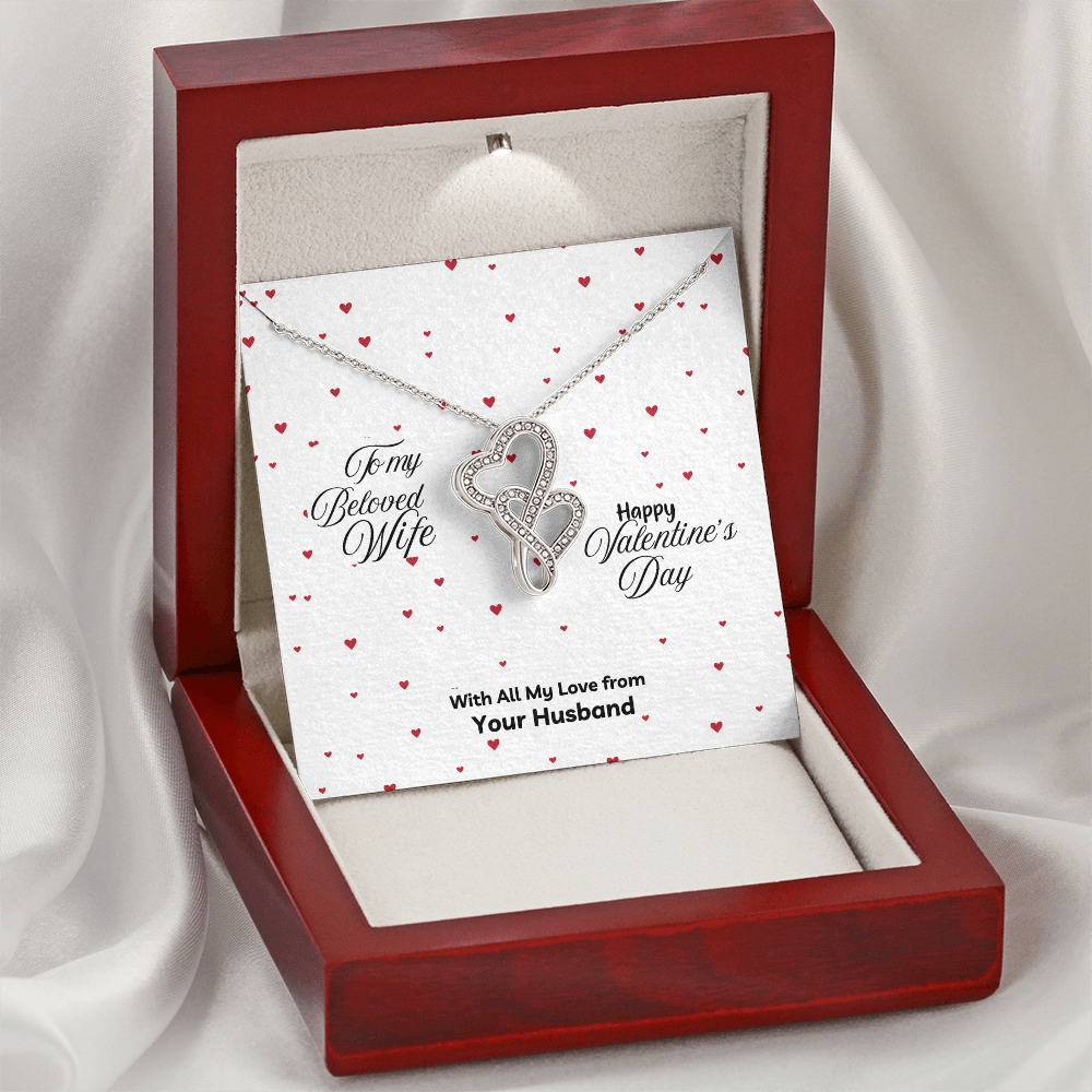 Heart to Heart Pendant Necklace- a Happy Valentine's Day- a Gift for your Soulmate/Wife.