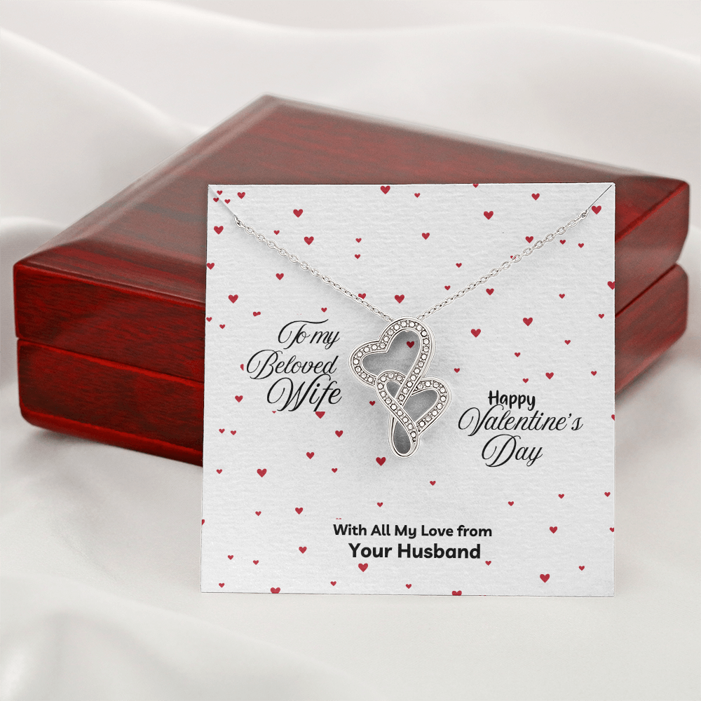 Heart to Heart Pendant Necklace- a Happy Valentine's Day- a Gift for your Soulmate/Wife.