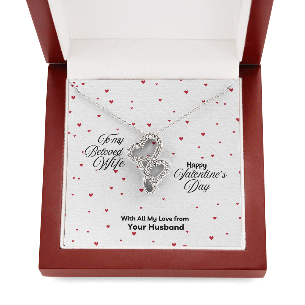 Heart to Heart Pendant Necklace- a Happy Valentine's Day- a Gift for your Soulmate/Wife.