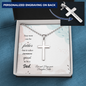 Personalized Engraved Stainless Steel Cross Necklace- A Gift for Father/Son.