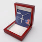 DAD Engraved Personalized Stainless Steel Cross Necklace- a Gift for Father/Sons.