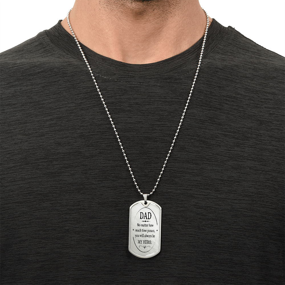 Luxury Graphic Dog Tag Necklace- a Gift for Fathers/Son.