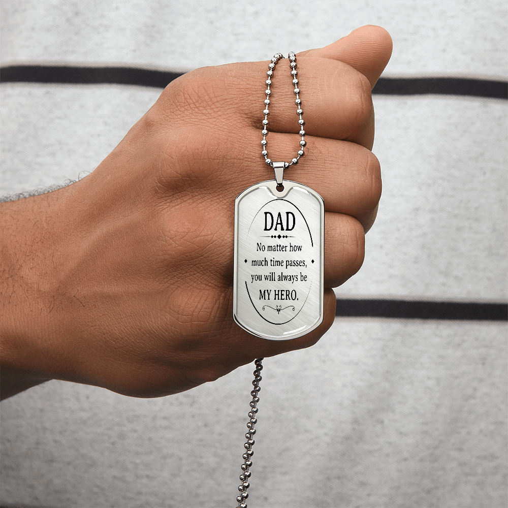 Luxury Graphic Dog Tag Necklace- a Gift for Fathers/Son.