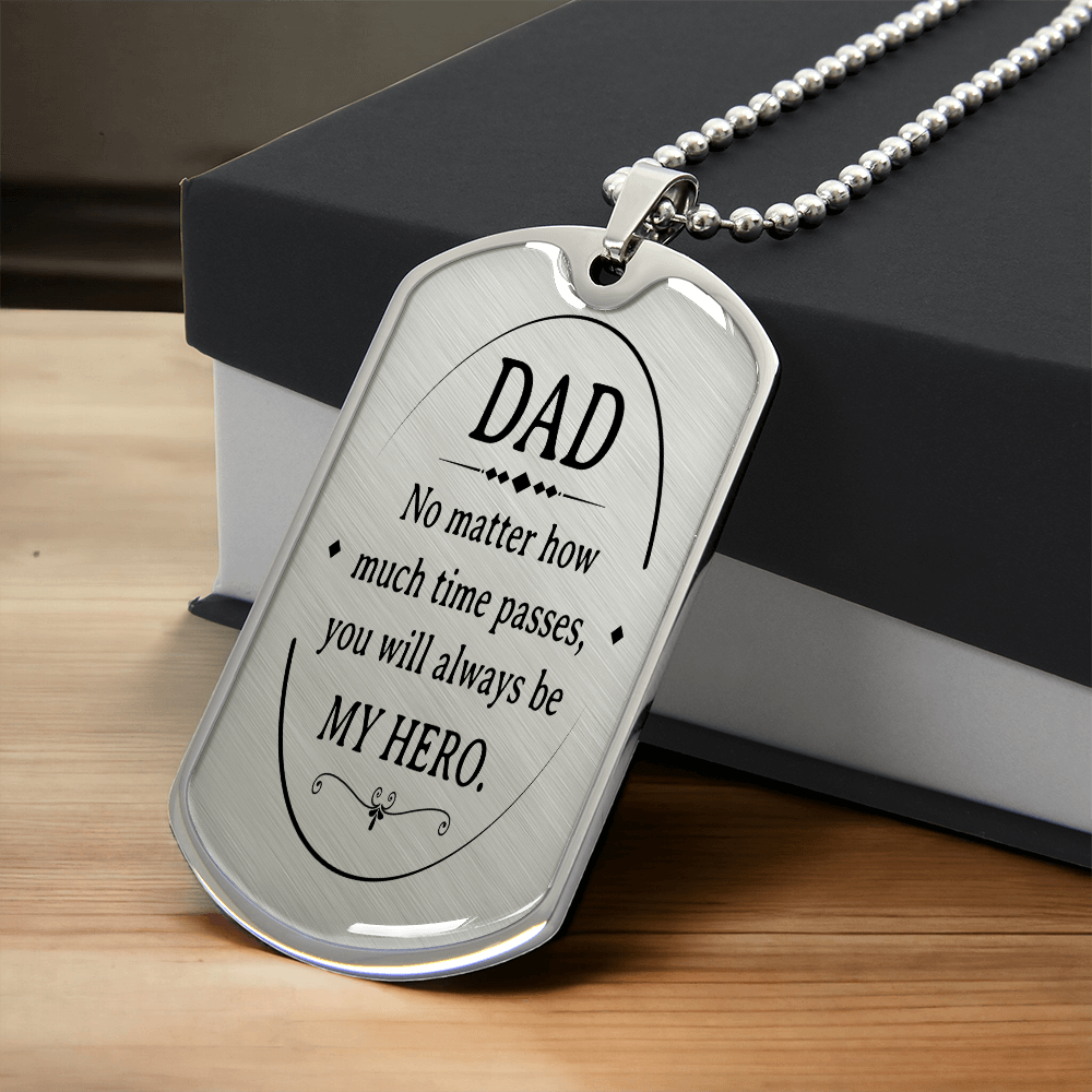 Luxury Graphic Dog Tag Necklace- a Gift for Fathers/Son.