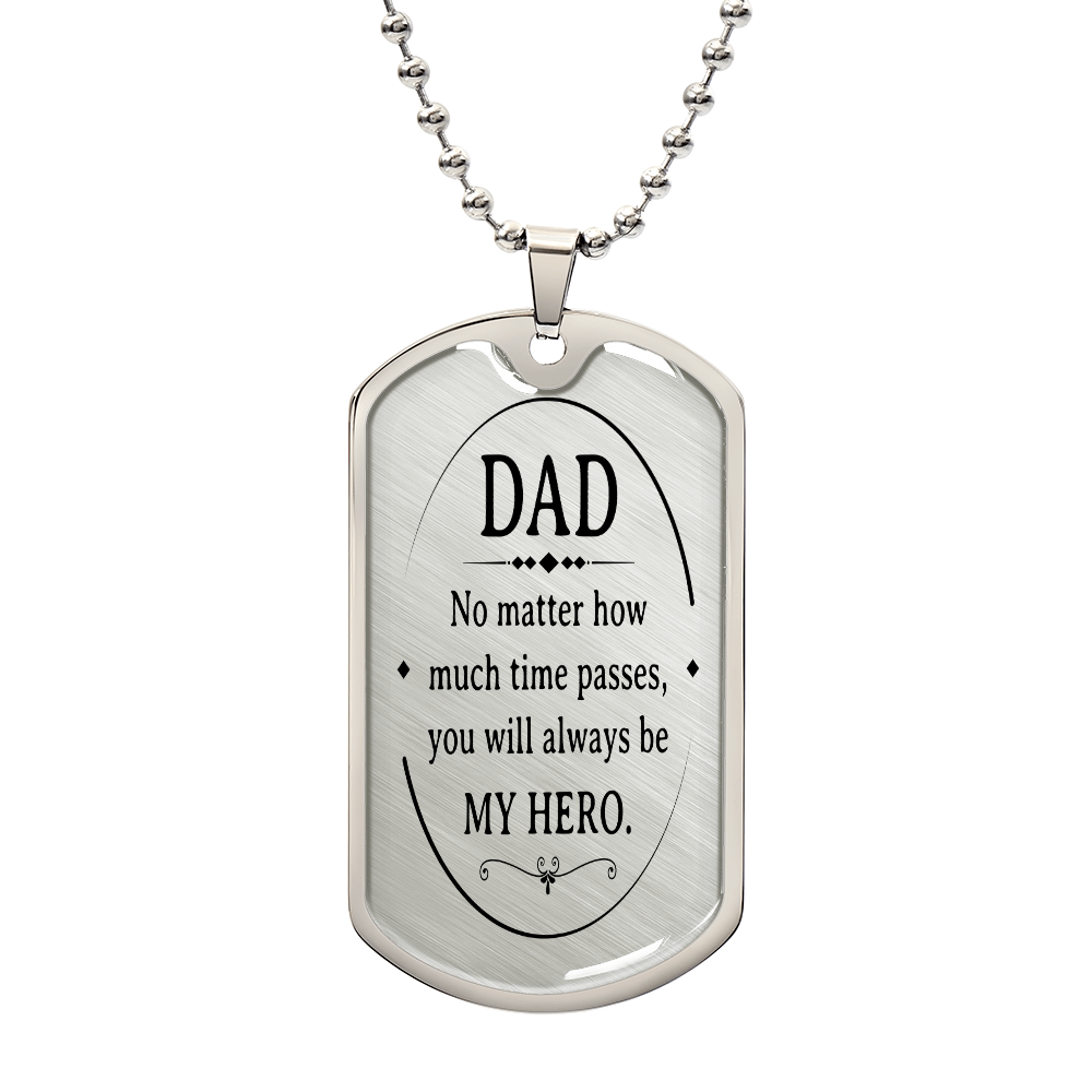 Luxury Graphic Dog Tag Necklace- a Gift for Fathers/Son.