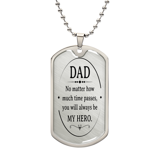 Luxury Graphic Dog Tag Necklace- a Gift for Fathers/Son.