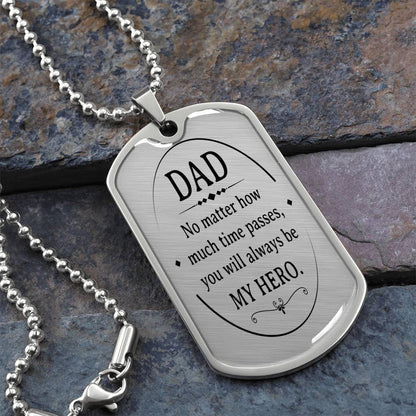 Luxury Graphic Dog Tag Necklace- a Gift for Fathers/Son.