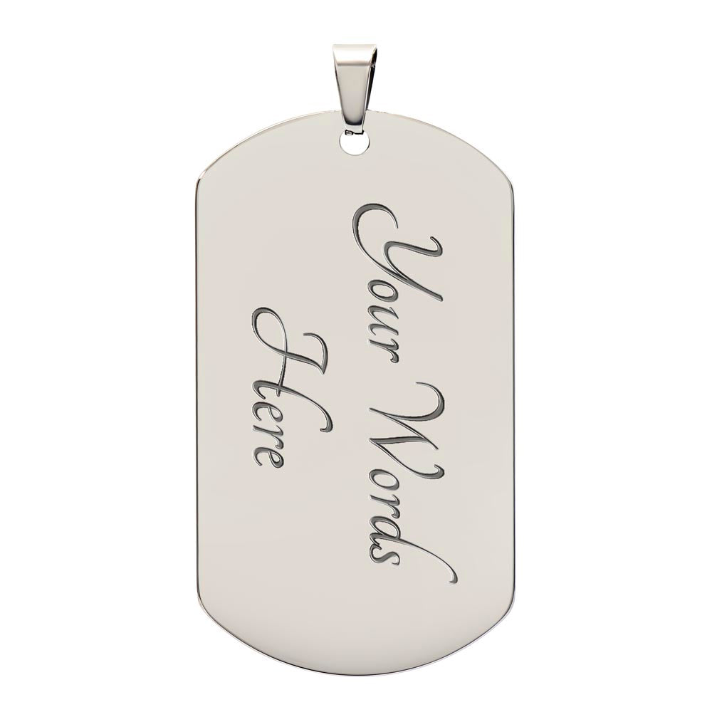 Luxury Graphic Dog Tag Necklace- a Gift for Fathers/Son.