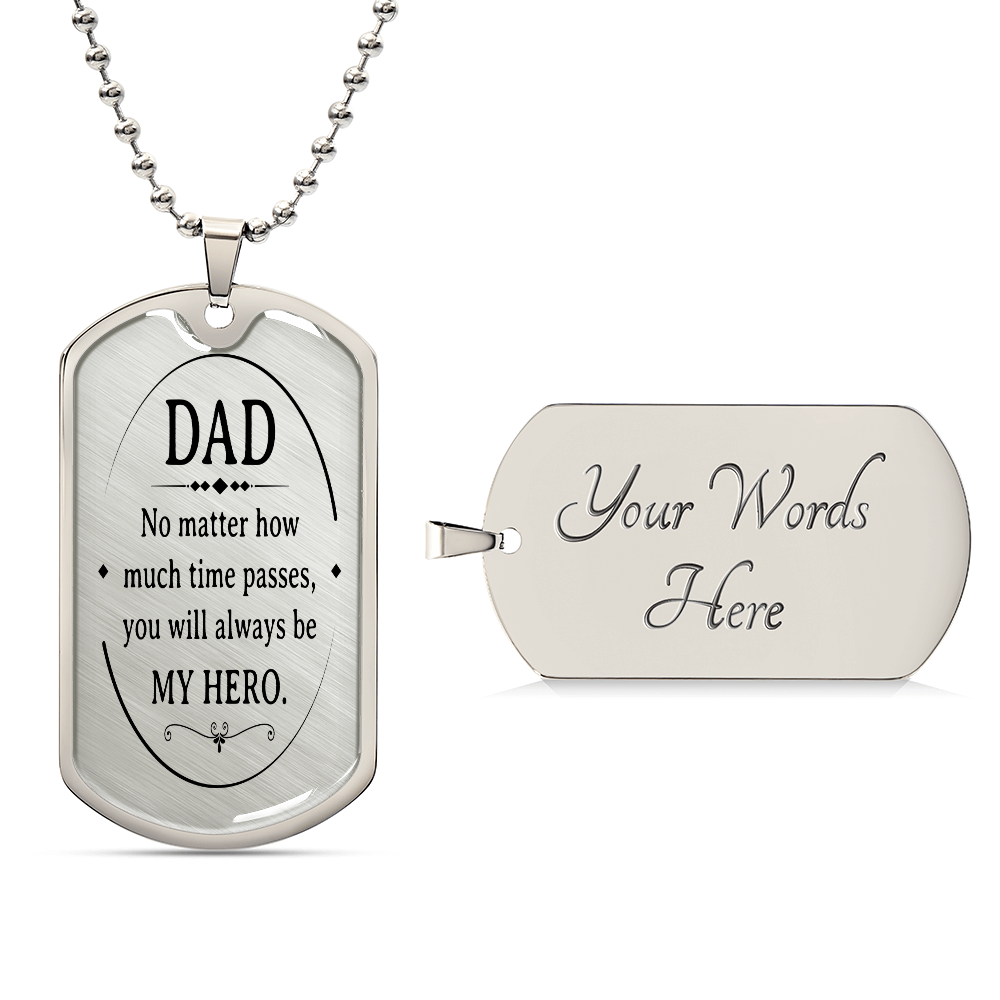 Luxury Graphic Dog Tag Necklace- a Gift for Fathers/Son.