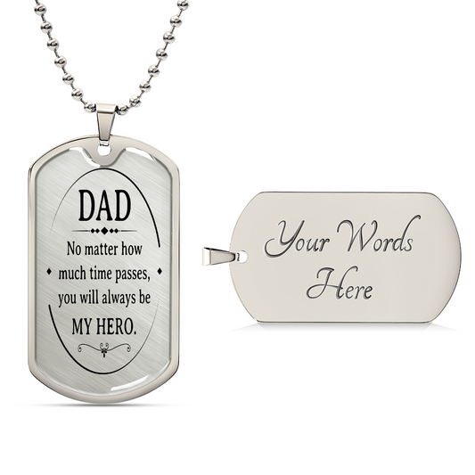 Luxury Graphic Dog Tag Necklace- a Gift for Fathers/Son.