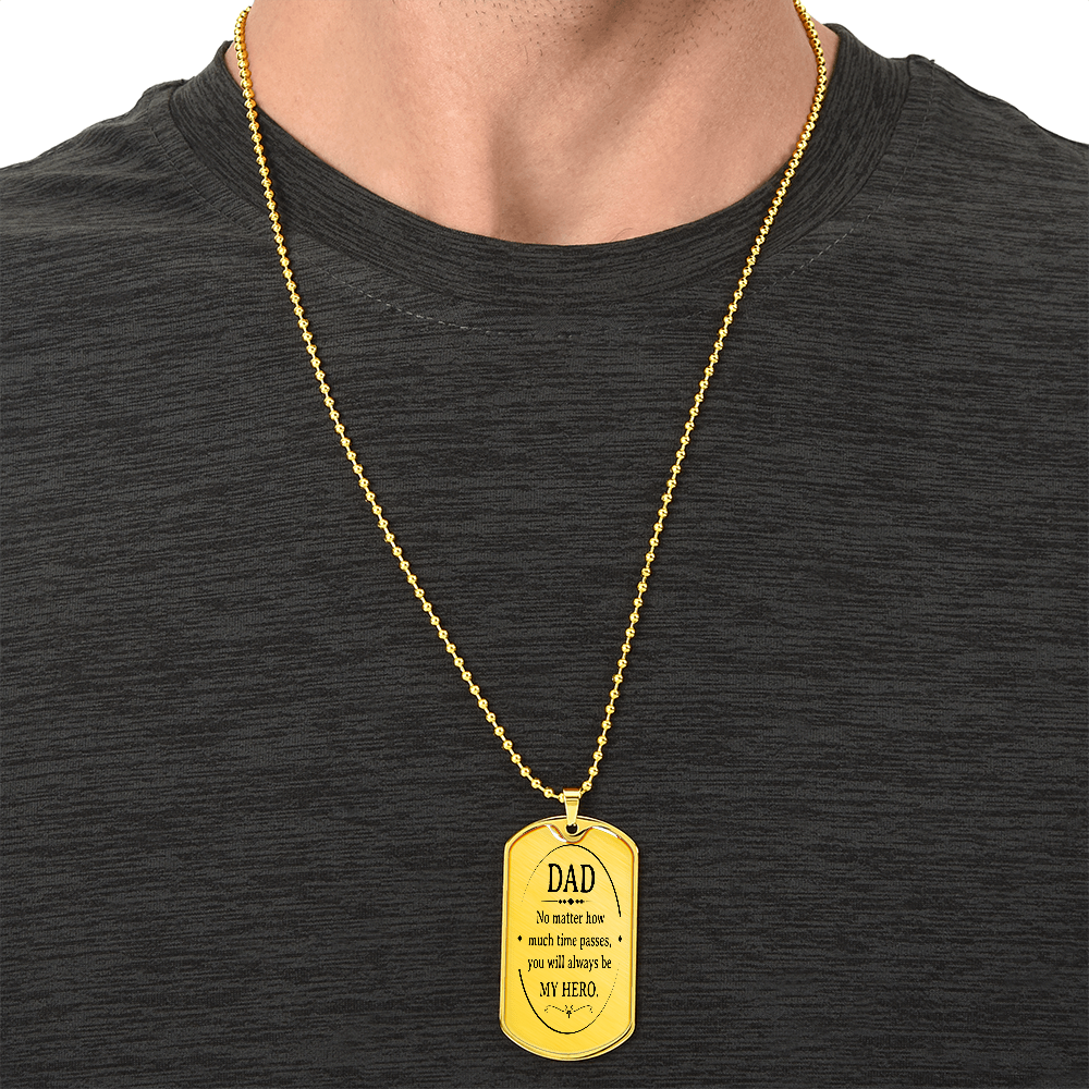 Luxury Graphic Dog Tag Necklace- a Gift for Fathers/Son.