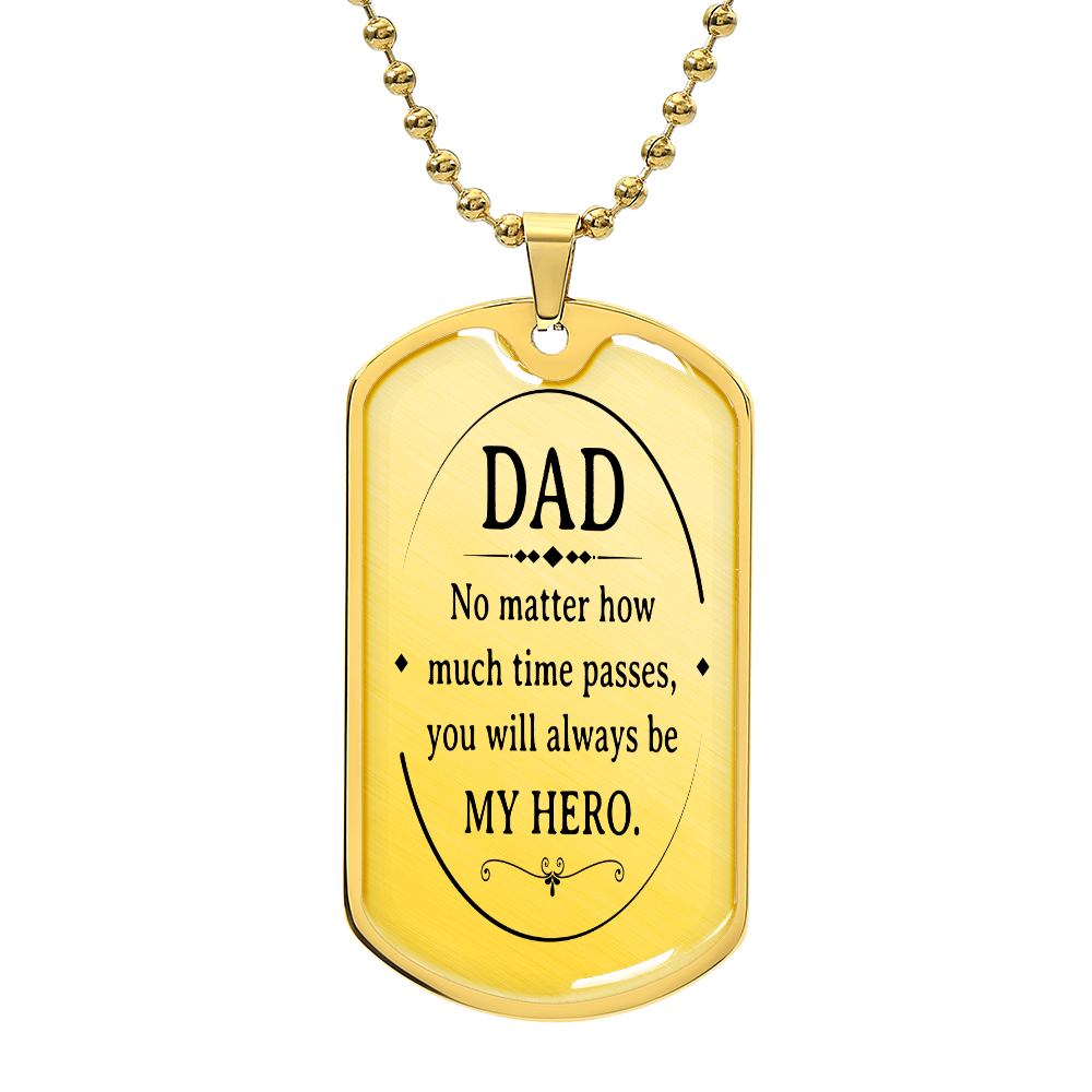 Luxury Graphic Dog Tag Necklace- a Gift for Fathers/Son.