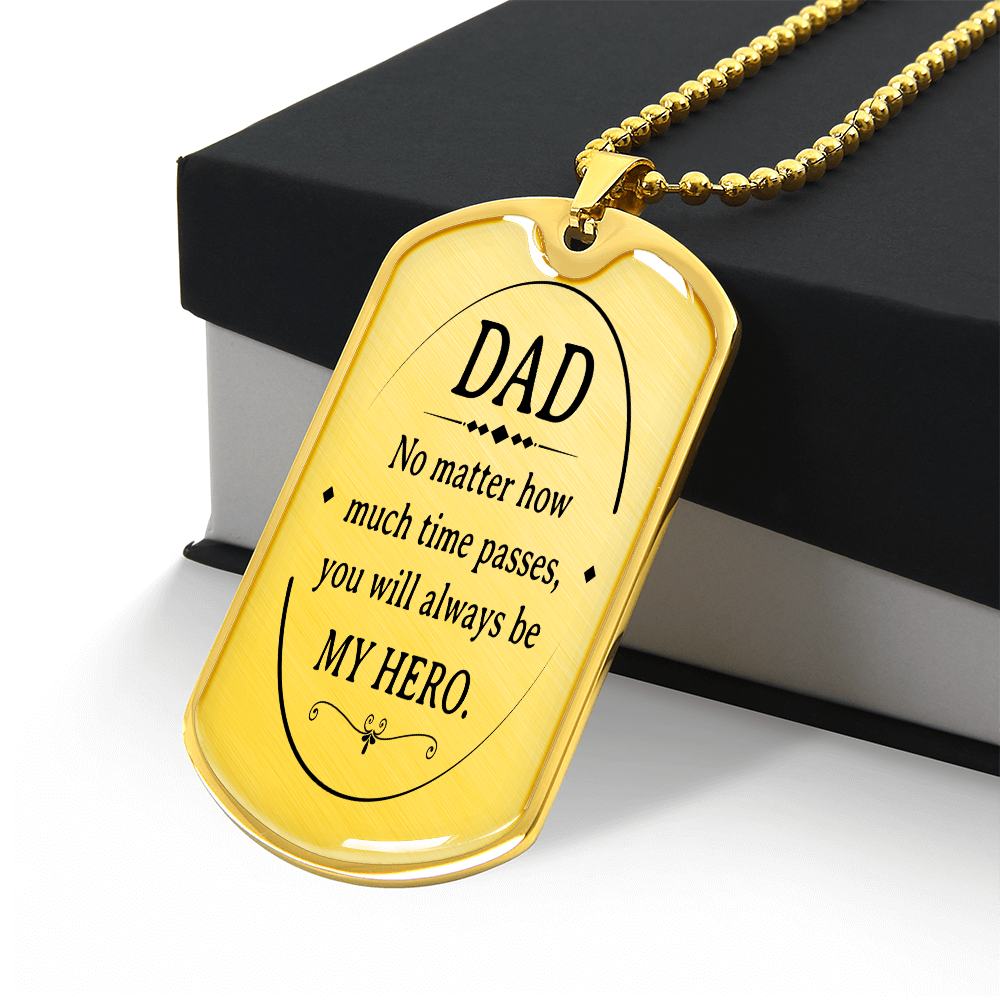 Luxury Graphic Dog Tag Necklace- a Gift for Fathers/Son.
