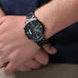 Personalized Engraved Black Chronograph Watch- A Gift for a Father/Son.