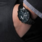 DAD Engraved Message Black Chronograph Watch- a Gift for Dad/Fathers