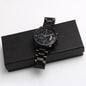 Personalized Engraved Black Chronograph Watch- A Gift for a Father/Son.