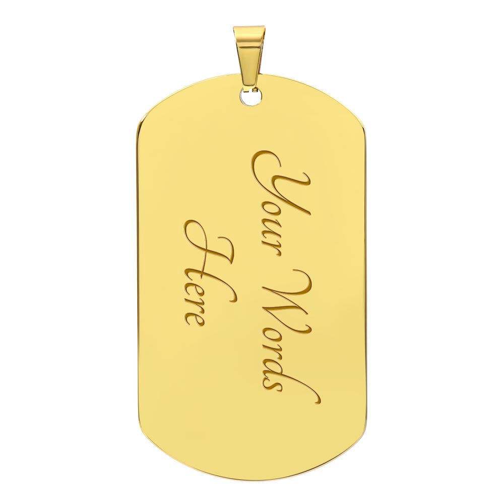 Luxury Graphic Dog Tag Necklace- a Gift for Fathers/Son.