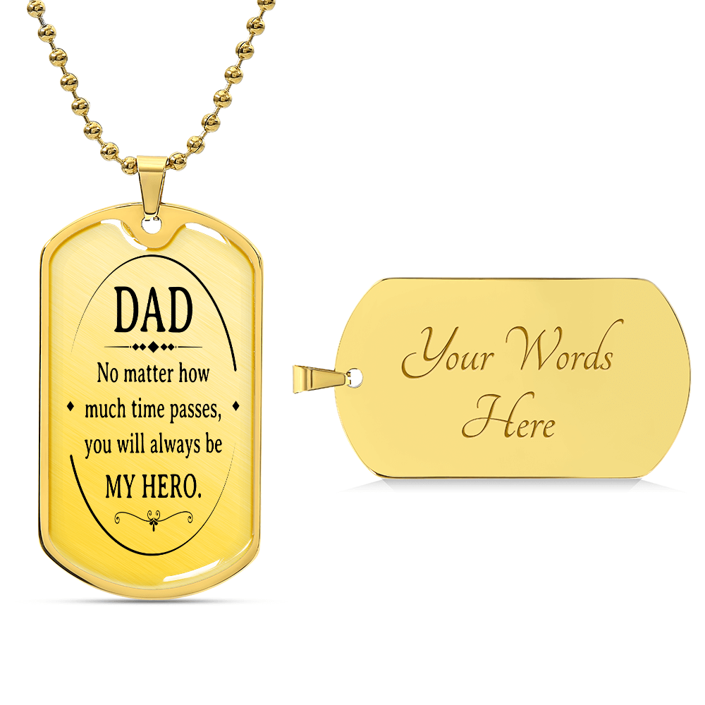 Luxury Graphic Dog Tag Necklace- a Gift for Fathers/Son.