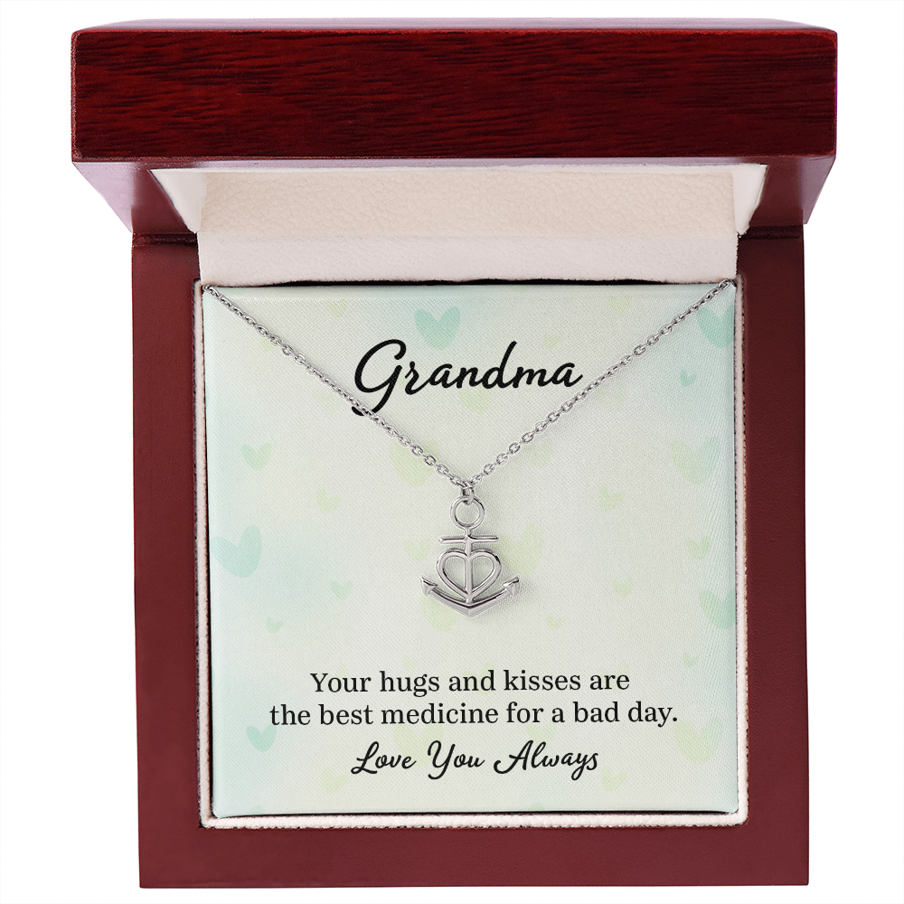 Anchor Pendant Necklace - a Gift for Grandmother, Moms, Daughters.