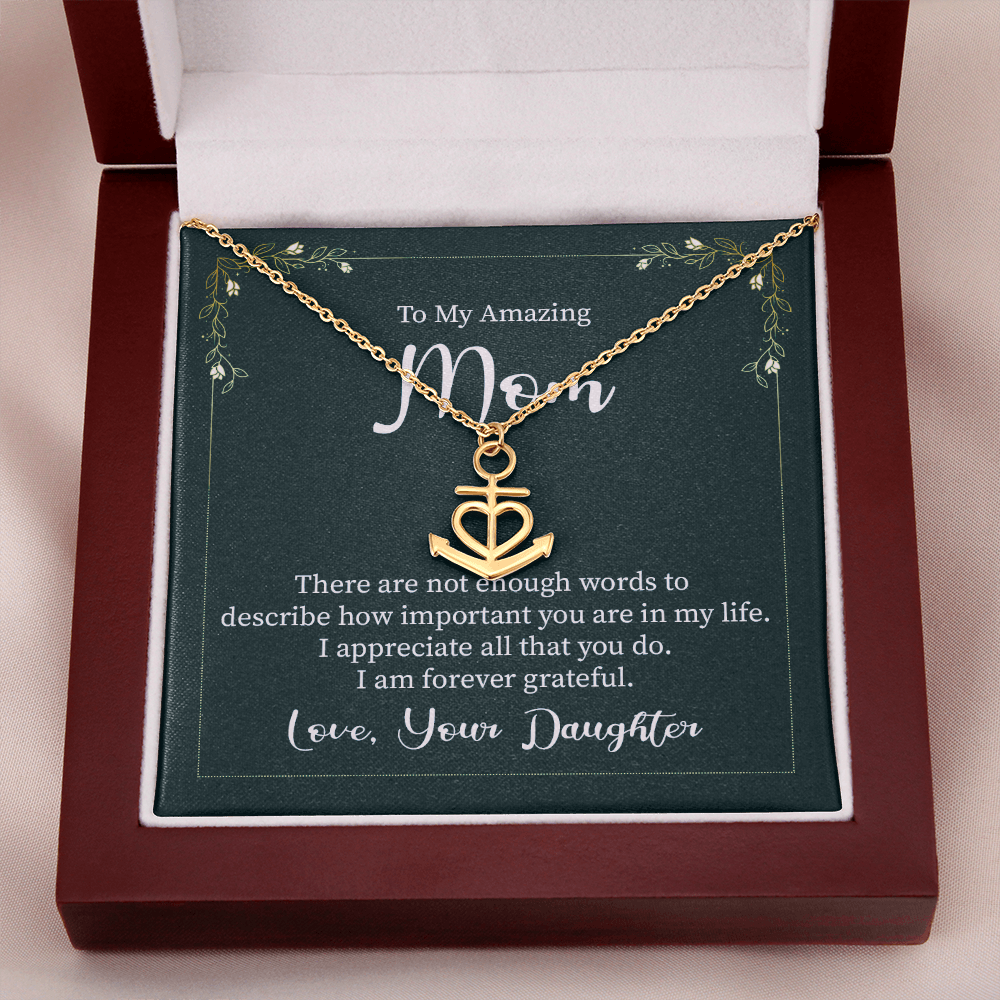 Anchor Pendant Necklace, a Perfect Gift for Mother's Day/Birthdays.