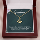 Anchor Pendant Necklace - a Gift for Grandmother, Moms, Daughters.