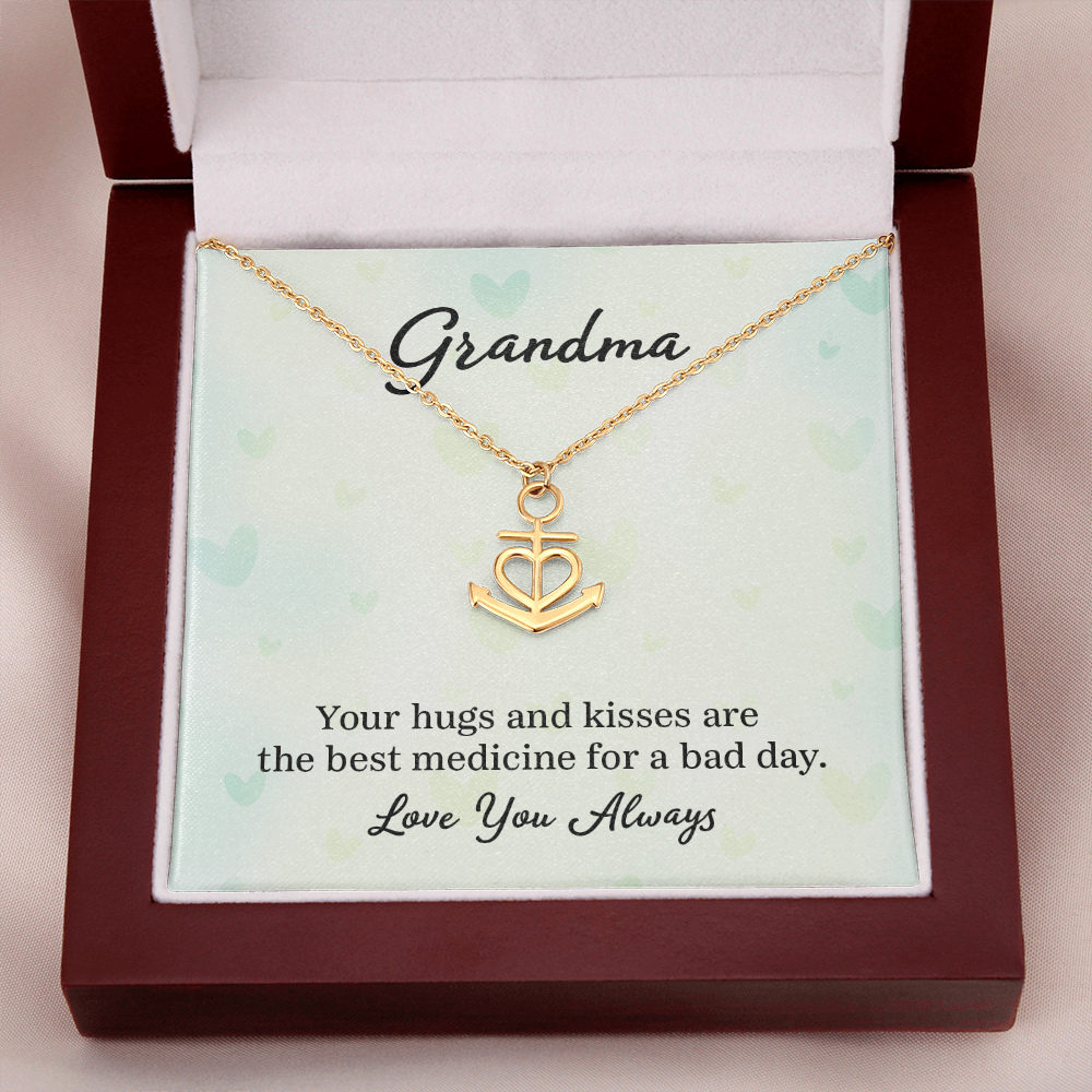 Anchor Pendant Necklace - a Gift for Grandmother, Moms, Daughters.