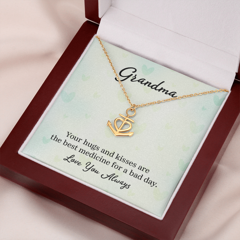 Anchor Pendant Necklace - a Gift for Grandmother, Moms, Daughters.