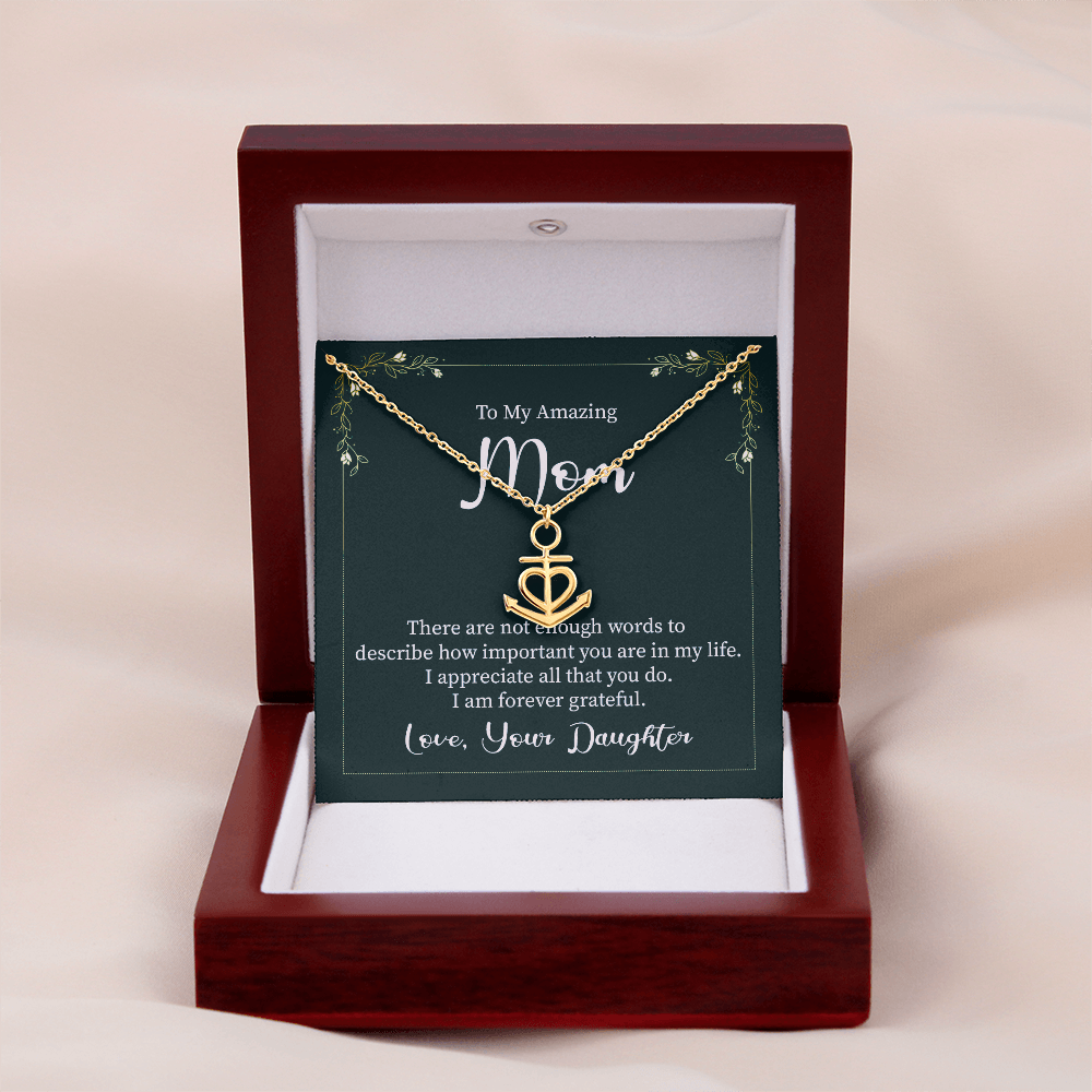 Anchor Pendant Necklace, a Perfect Gift for Mother's Day/Birthdays.